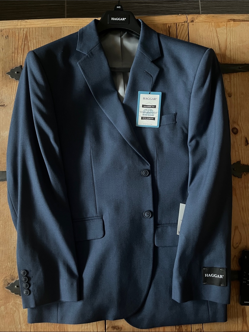 Haggar Men's Navy Two-Button Sport Coat  44s